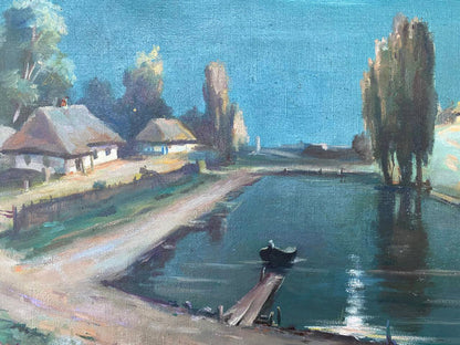 In oil, Nestor Mitrofanovich Kizenko portrays a night in summer