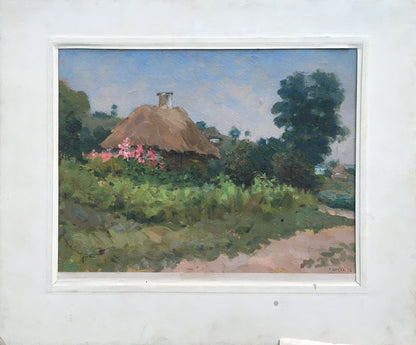 Oil painting Lonely woman's hut Tsyupka Ivan Kirillovich