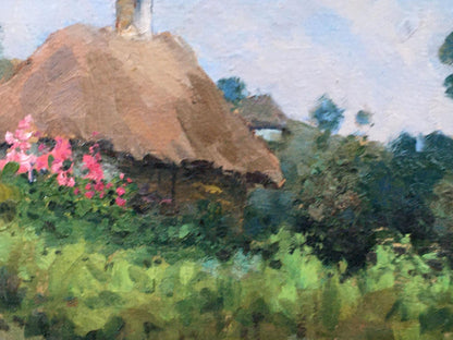 Oil painting Lonely woman's hut Tsyupka Ivan Kirillovich
