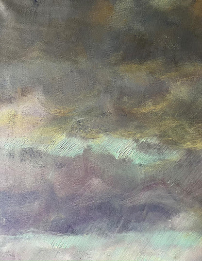 Oil painting rain