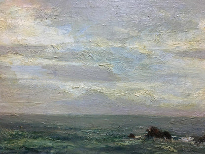 Oil painting Seashore landscape crafted by Ivan Filippovich Titov