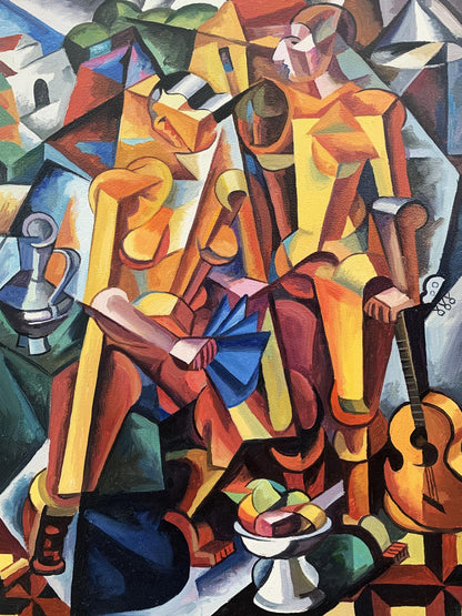 Abstract oil painting Symphony of Musicians Victor Konotopsky