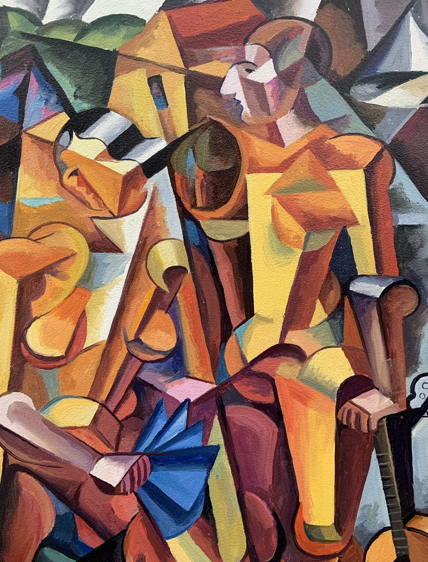 Abstract oil painting Symphony of Musicians Victor Konotopsky