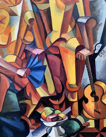 Abstract oil painting Symphony of Musicians Victor Konotopsky