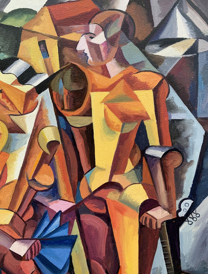 Abstract oil painting Symphony of Musicians Victor Konotopsky