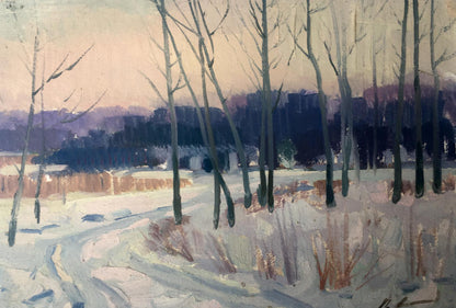oil painting winter landscape buy