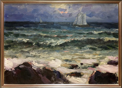 Oil painting Impending storm S. Sokolov