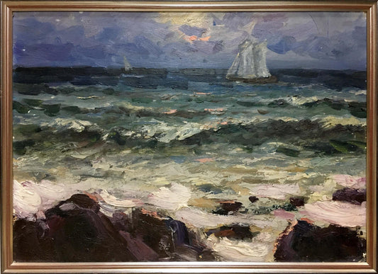 Oil painting Impending storm S. Sokolov