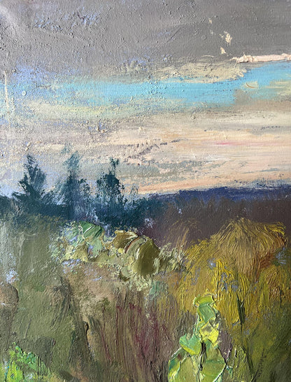 Oil painting May evening 