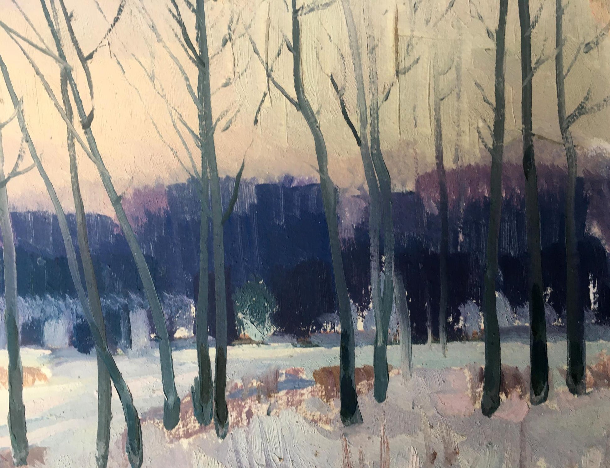 oil painting winter