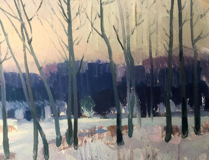oil painting winter
