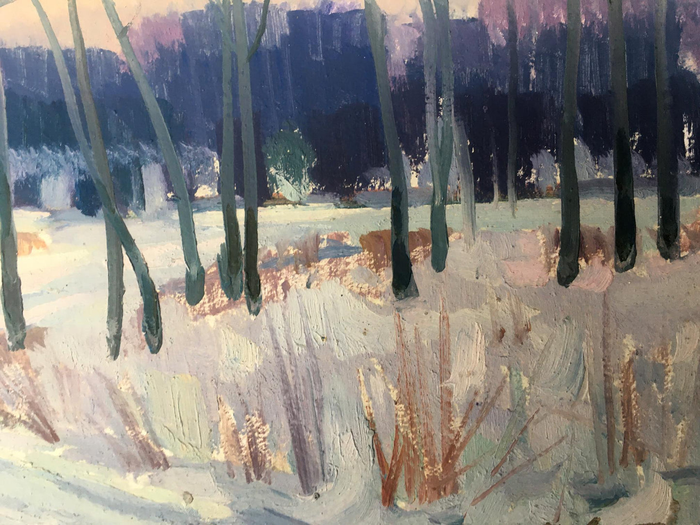 winter painting landscape