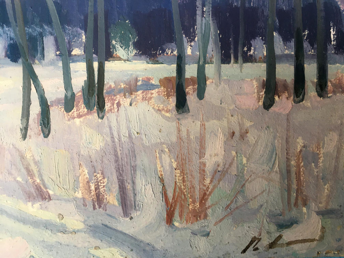 oil painting winter