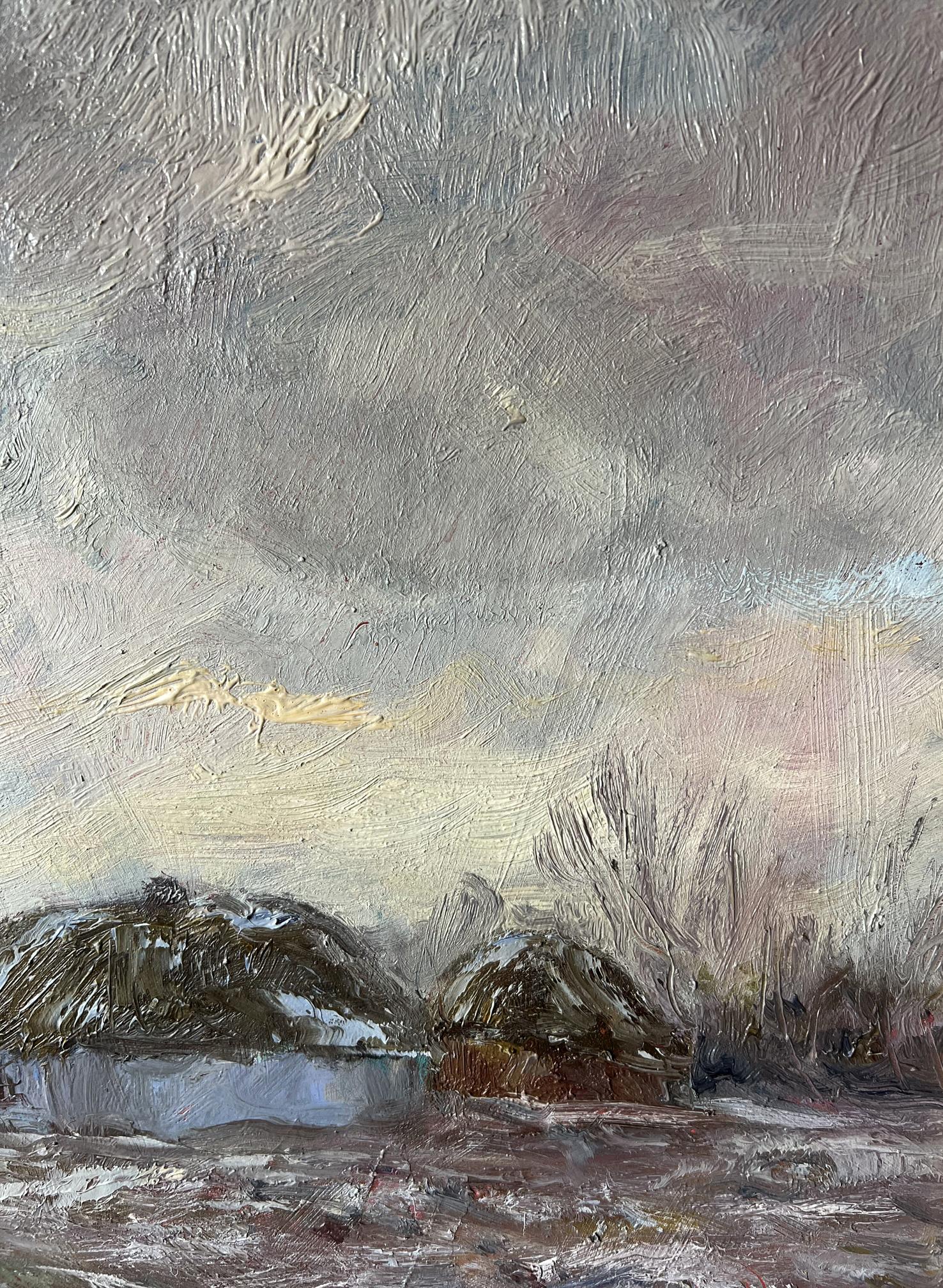 Oil Painting Winter Nature Landscape 