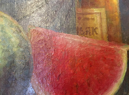 Oil painting Watermelon original picture painter