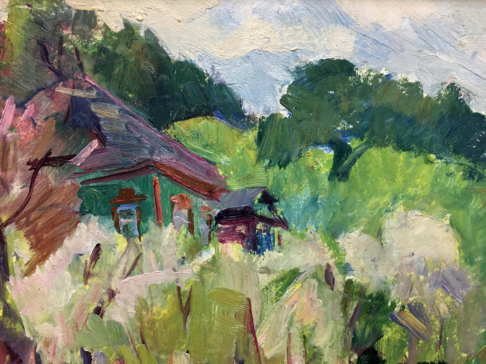 Oil piece Forest Dwelling by Tamara Sergeevna Naumova