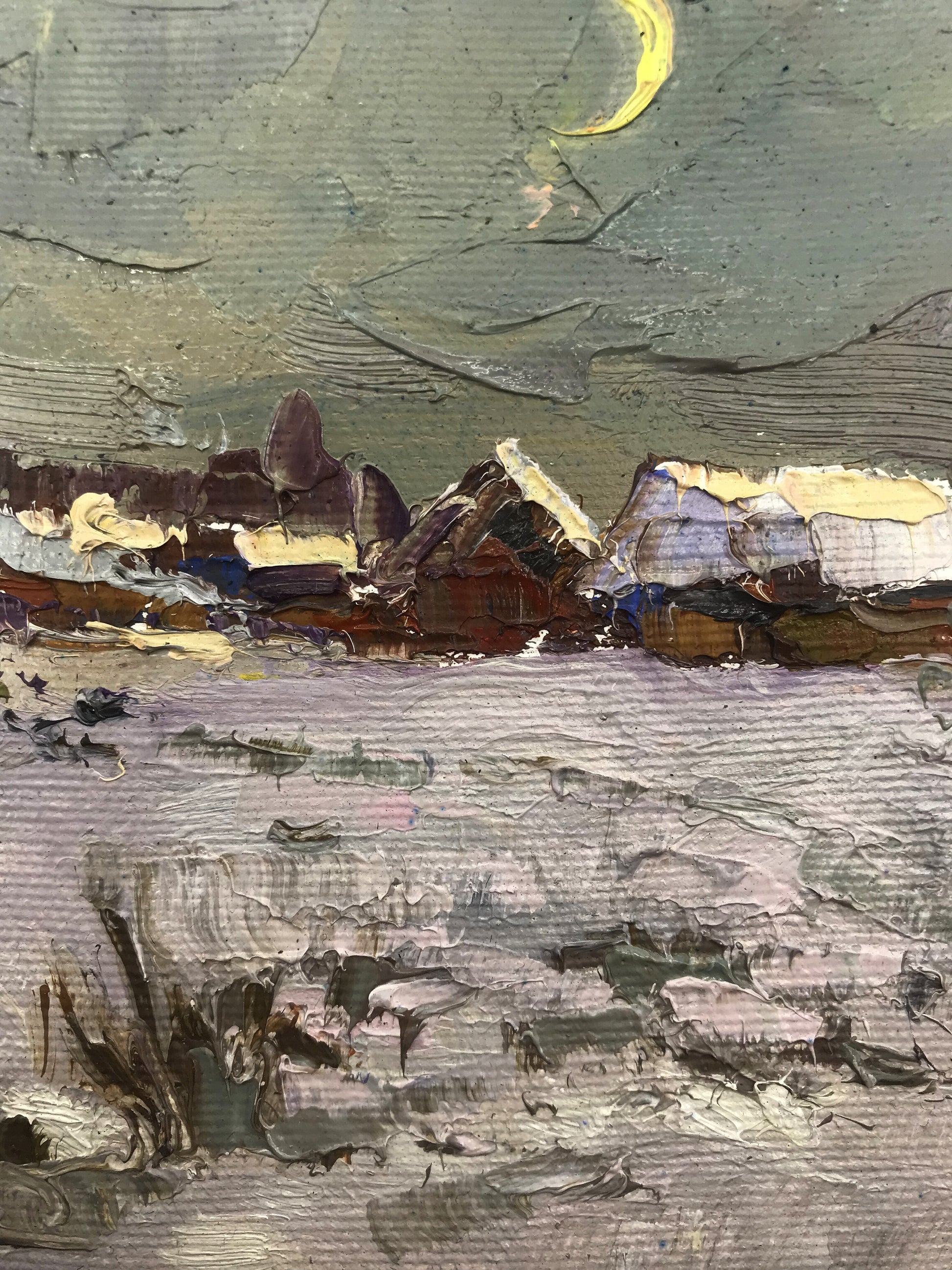 Oil Painting Nature Village