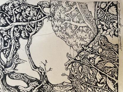 Ink, painting Old Litvinov Oleg Arkad'yevich