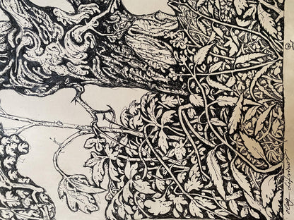 Ink, painting Old Litvinov Oleg Arkad'yevich