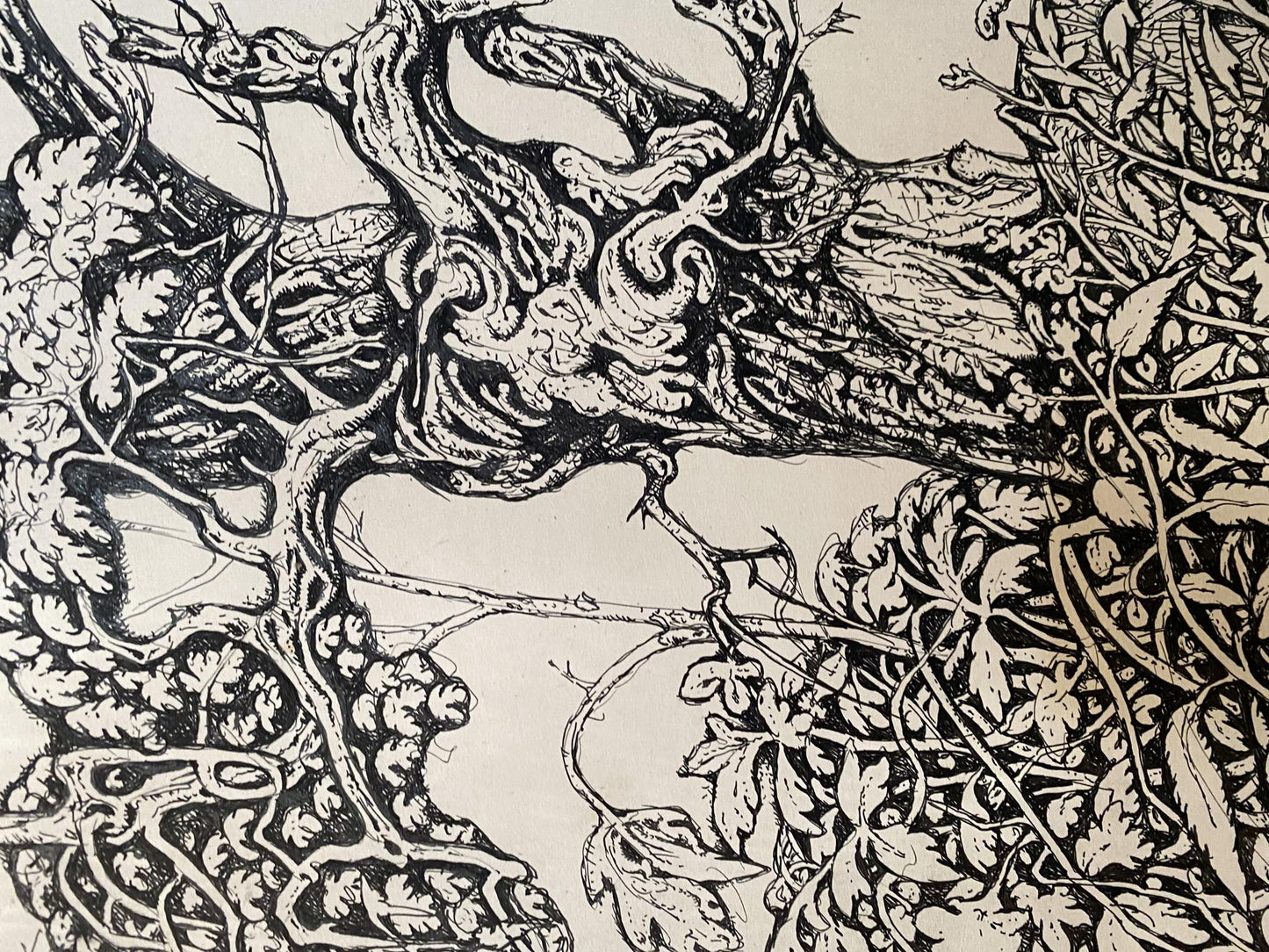 Ink, painting Old Litvinov Oleg Arkad'yevich