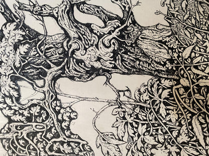 Ink, painting Old Litvinov Oleg Arkad'yevich