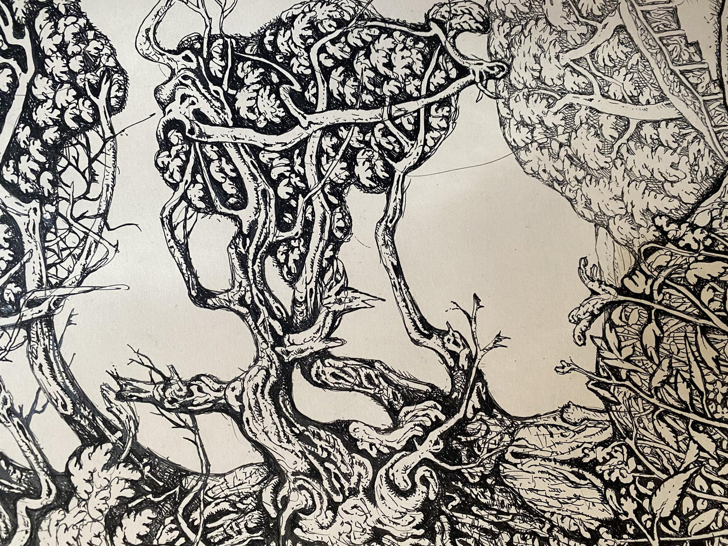 Ink, painting Old Litvinov Oleg Arkad'yevich