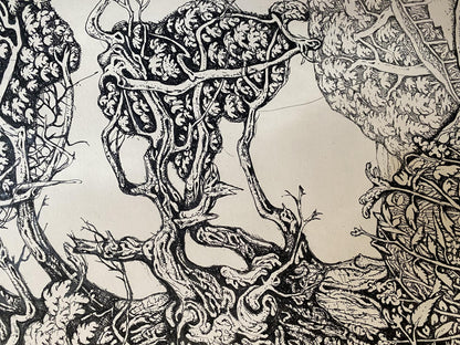 Ink, painting Old Litvinov Oleg Arkad'yevich