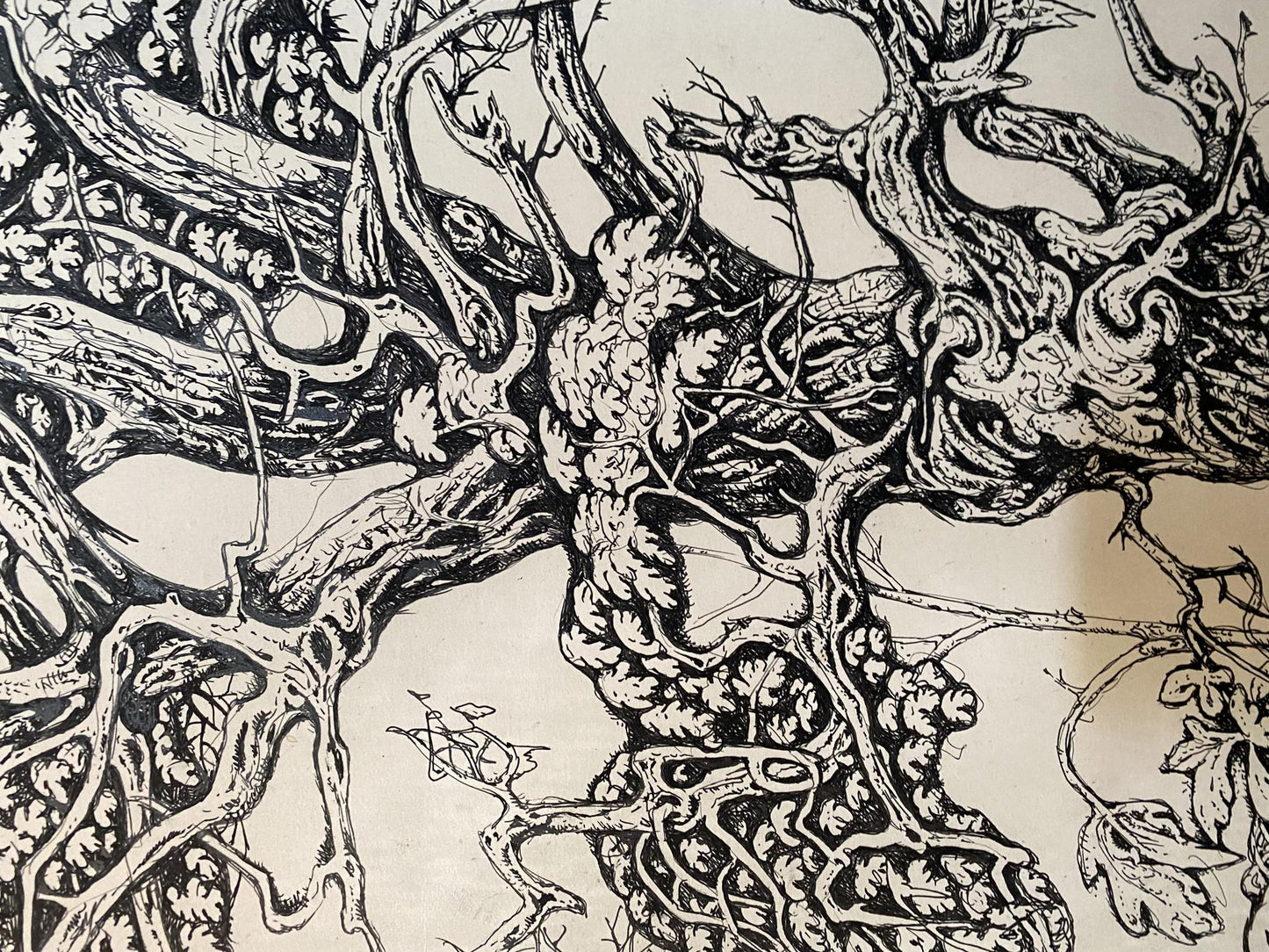 Ink, painting Old Litvinov Oleg Arkad'yevich