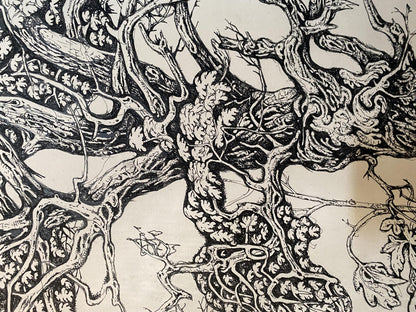 Ink, painting Old Litvinov Oleg Arkad'yevich