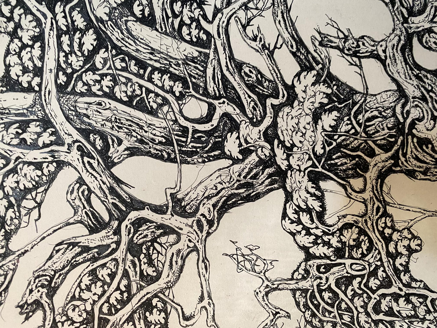 Ink, painting Old Litvinov Oleg Arkad'yevich