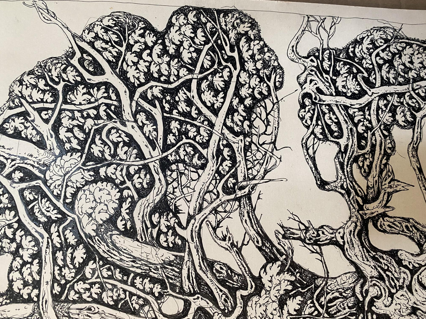 Ink, painting Old Litvinov Oleg Arkad'yevich