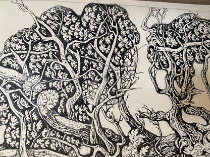 Ink, painting Old Litvinov Oleg Arkad'yevich