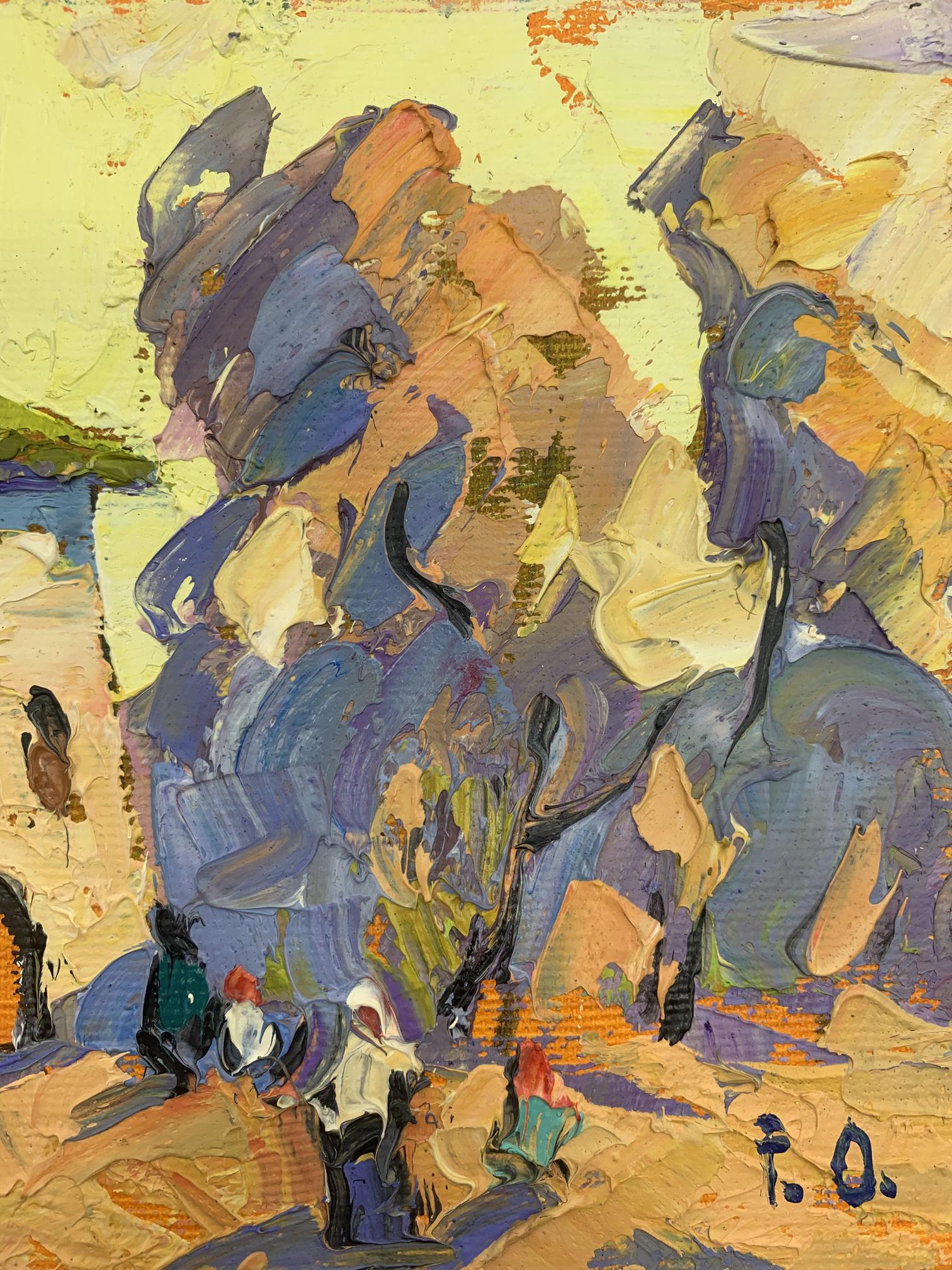 Evening Village landscape 