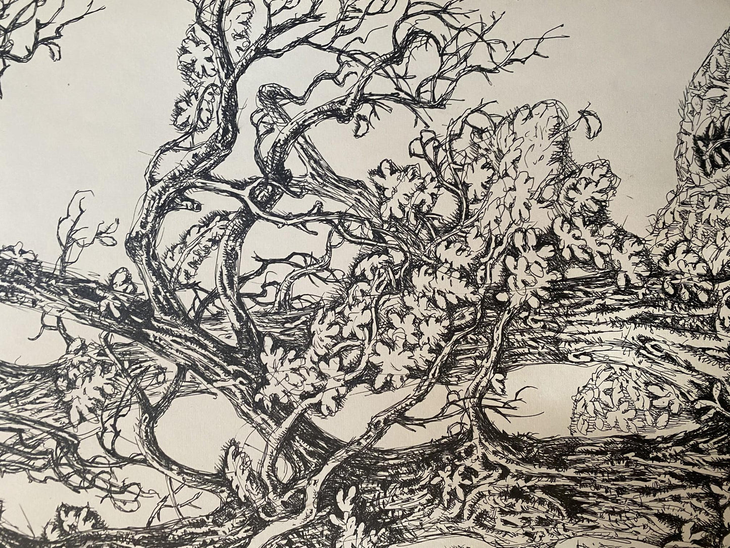 Ink, painting Last leaves Litvinov Oleg Arkad'yevich