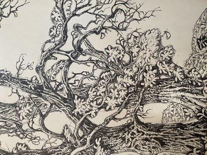 Ink, painting Last leaves Litvinov Oleg Arkad'yevich