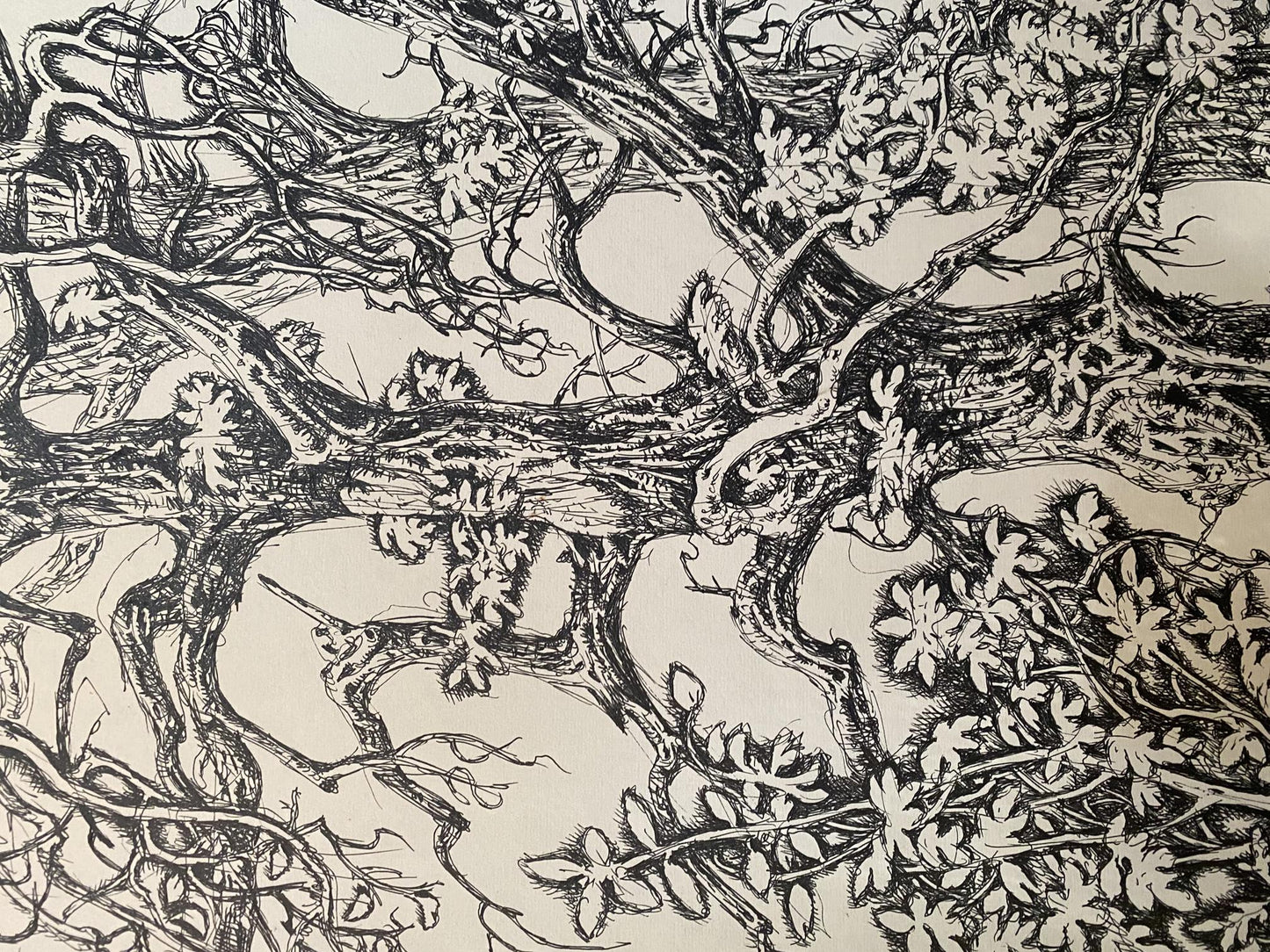 Ink, painting Last leaves Litvinov Oleg Arkad'yevich