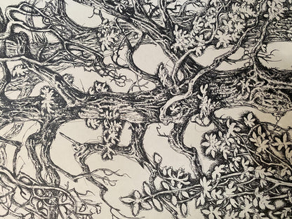 Ink, painting Last leaves Litvinov Oleg Arkad'yevich