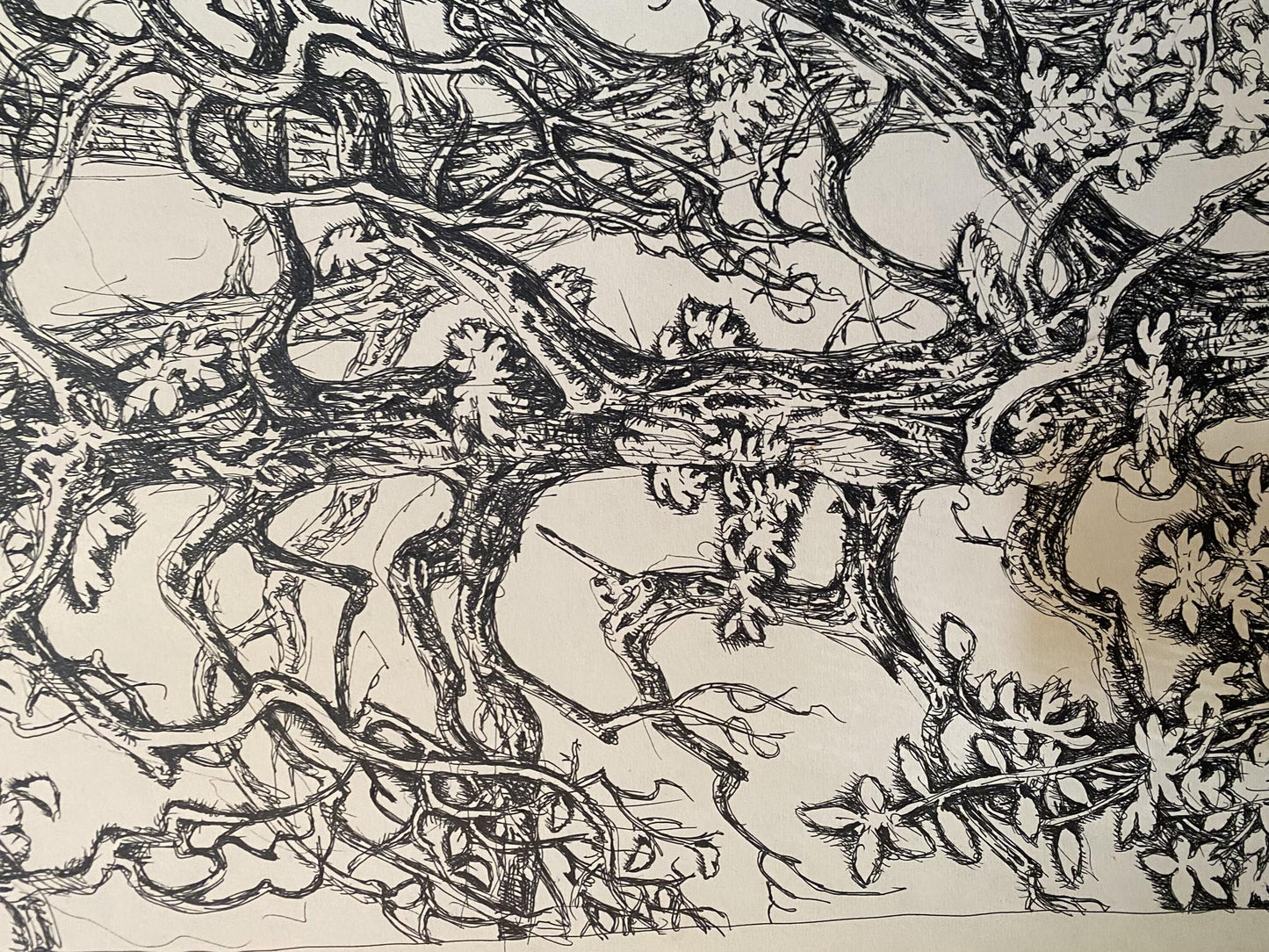 Ink, painting Last leaves Litvinov Oleg Arkad'yevich