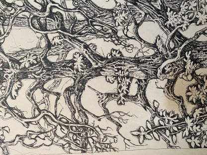 Ink, painting Last leaves Litvinov Oleg Arkad'yevich