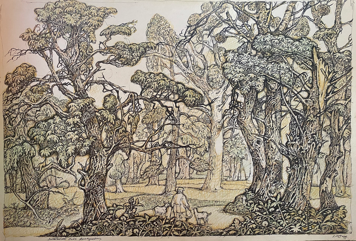 Pencil, Ink, painting Ukrainian Holland Litvinov Oleg Arkad'yevich