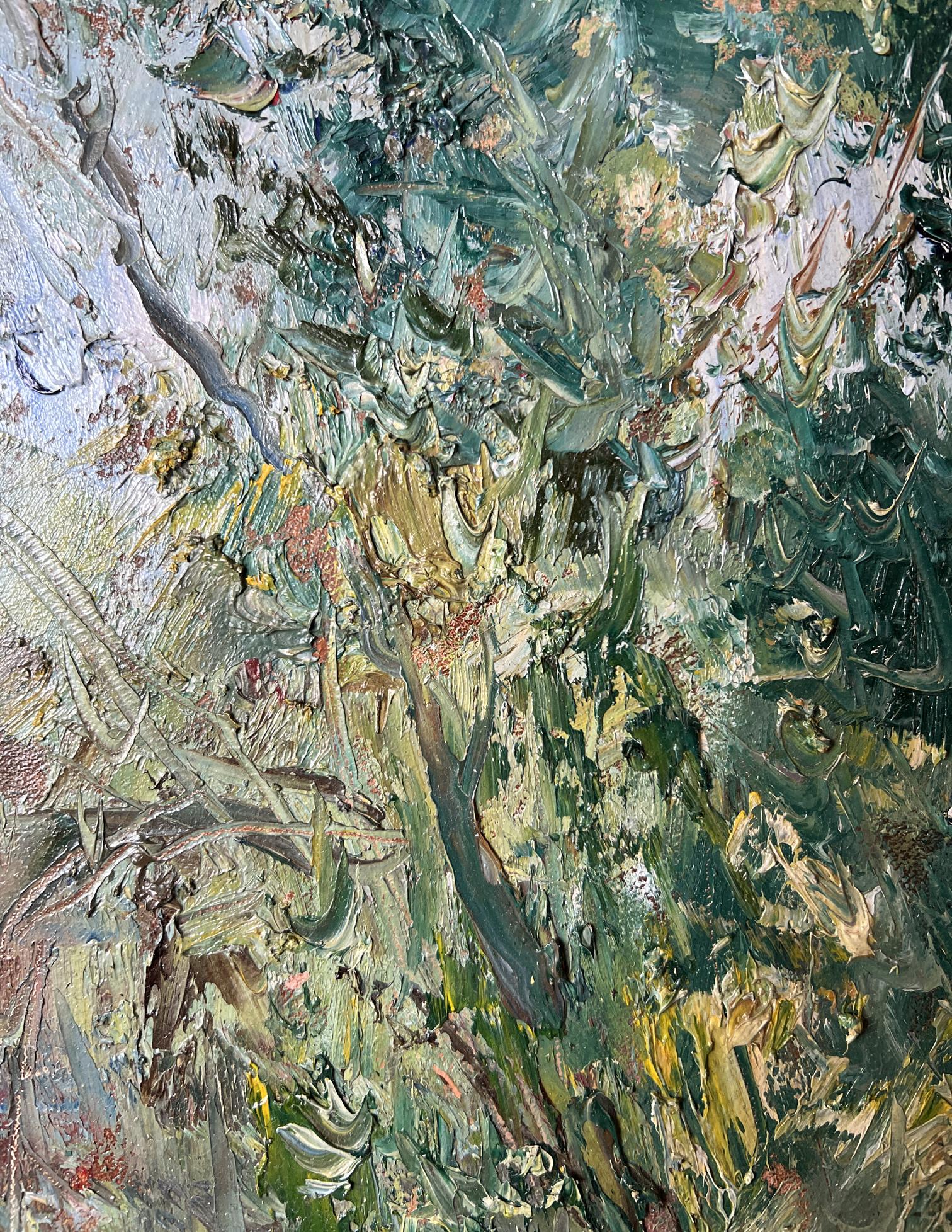 Oil painting Poplars 