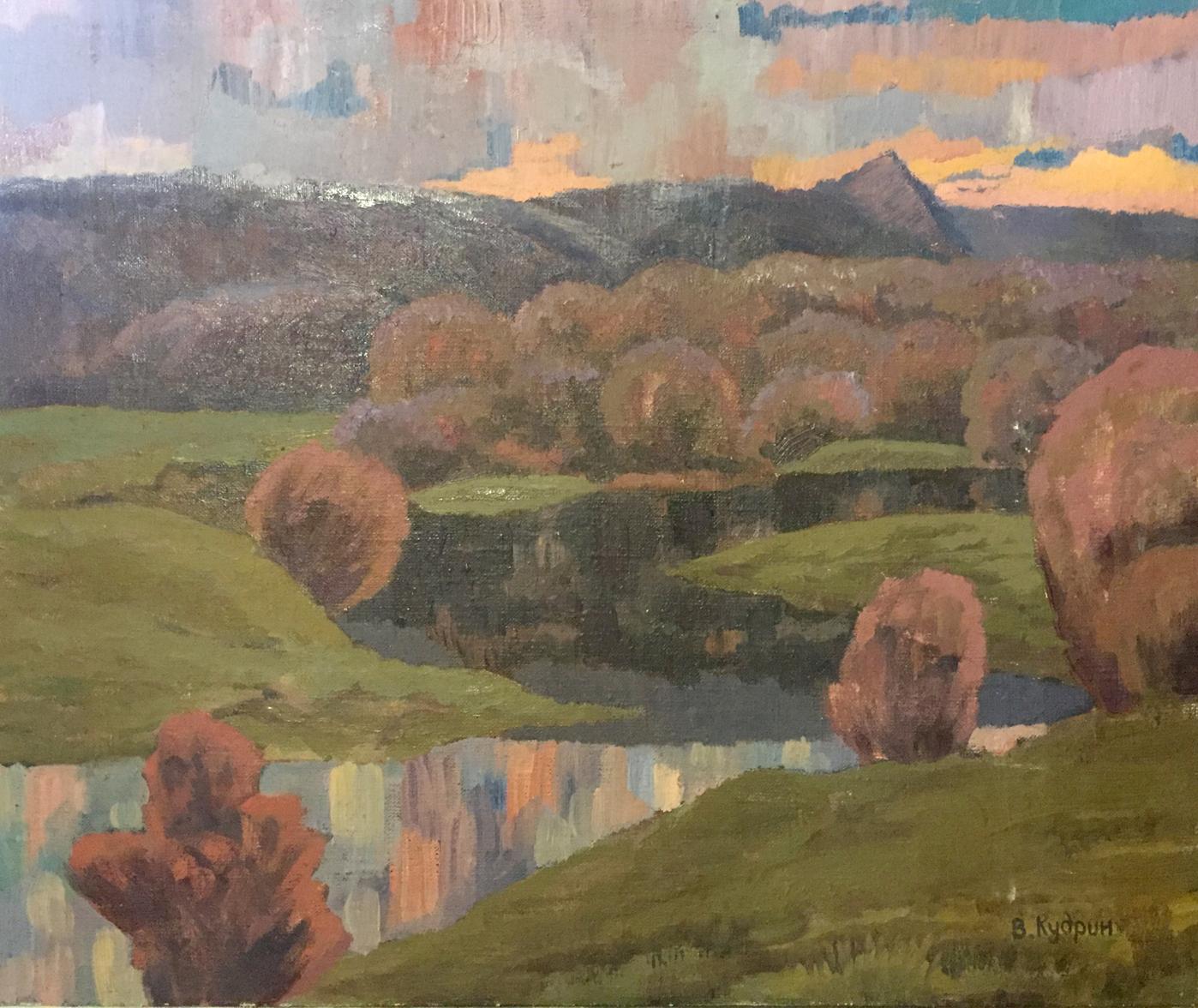 Oil painting After the rain Kudrin Viktor Petrovich