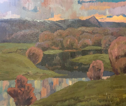 Oil painting After the rain Kudrin Viktor Petrovich