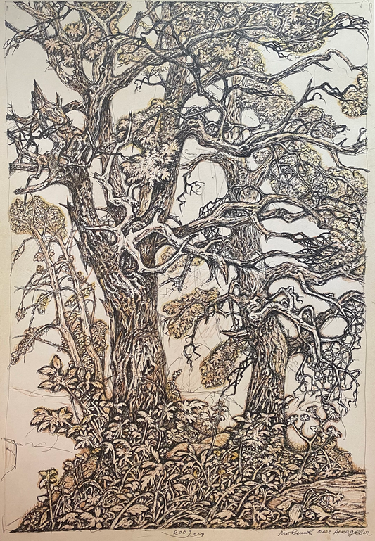 Pencil, Ink, painting Autumn sonnet Litvinov Oleg Arkad'yevich