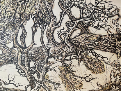 Pencil, Ink, painting Autumn sonnet Litvinov Oleg Arkad'yevich