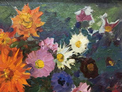 Oil painting Autumn flowers Khodchenko Lev Pavlovich