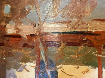 Oil painting Meeting people Konovalov Yuri Alexandrovich