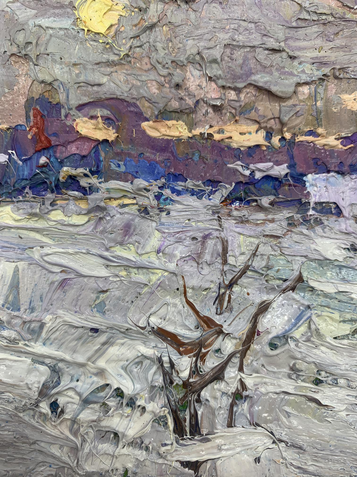 Oil Painting Winter Nature Landscape 