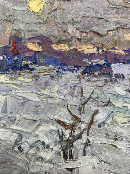 Oil Painting Winter Nature Landscape 