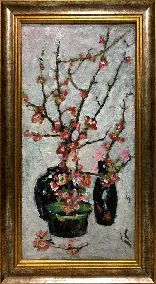 Oil painting Flowers are growing Volsky Petr Dmitrievich